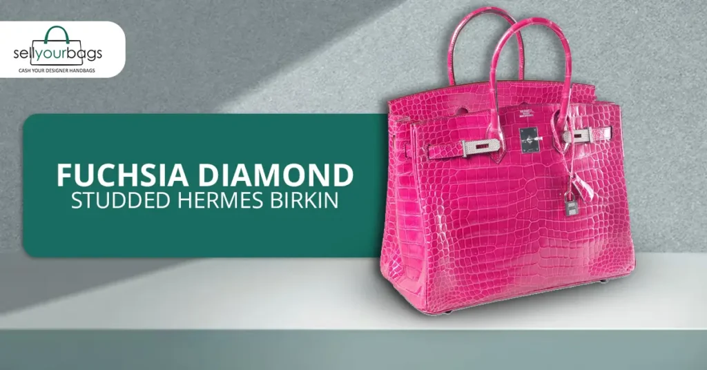 Fuchsia Diamond-Studded Hermes Birkin Price: $222,000