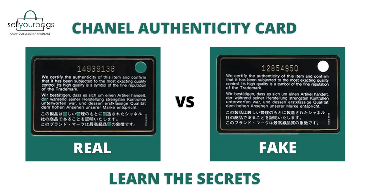 Chanel Authenticity Card